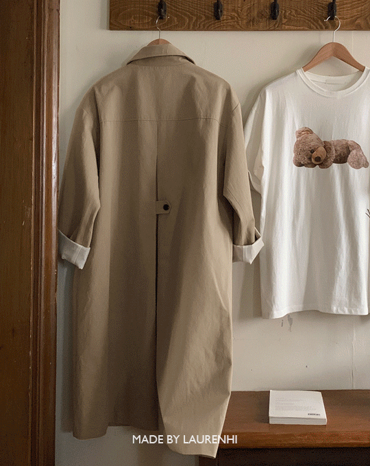 [Pre fall 10%][1만2천장 돌파][Made Lauren]런던 트렌치 코트(ver.백버튼히든) - 3 color
